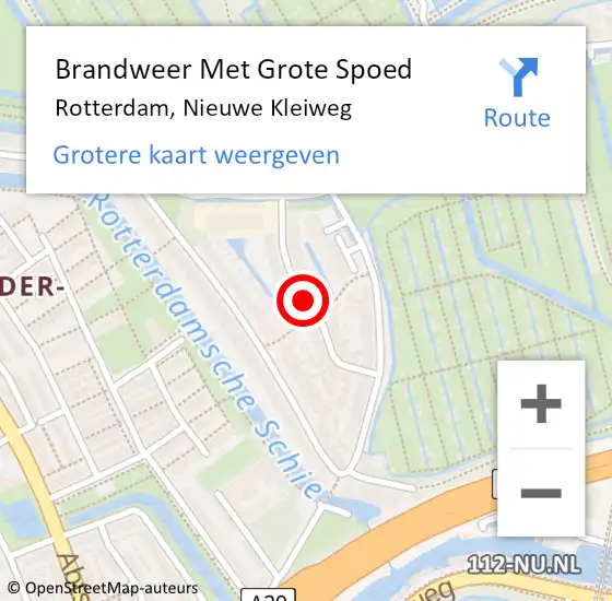Locatie op kaart van de 112 melding: Brandweer Met Grote Spoed Naar Rotterdam, Nieuwe Kleiweg op 22 juni 2017 15:04