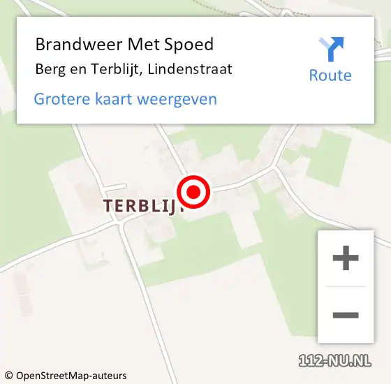Locatie op kaart van de 112 melding: Brandweer Met Spoed Naar Berg en Terblijt, Lindenstraat op 22 juni 2017 15:39