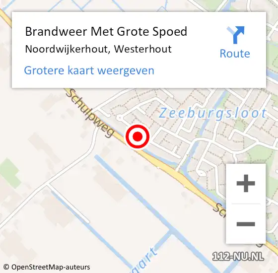 Locatie op kaart van de 112 melding: Brandweer Met Grote Spoed Naar Noordwijkerhout, Westerhout op 22 juni 2017 15:56