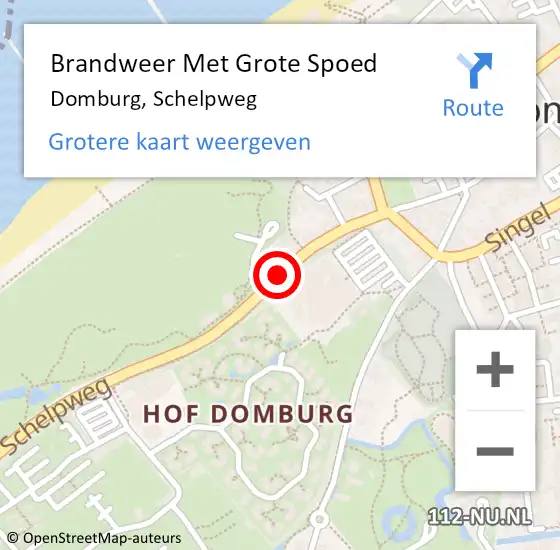 Locatie op kaart van de 112 melding: Brandweer Met Grote Spoed Naar Domburg, Schelpweg op 23 juni 2017 00:41