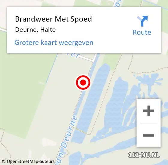 Locatie op kaart van de 112 melding: Brandweer Met Spoed Naar Deurne, Halte op 23 juni 2017 01:44