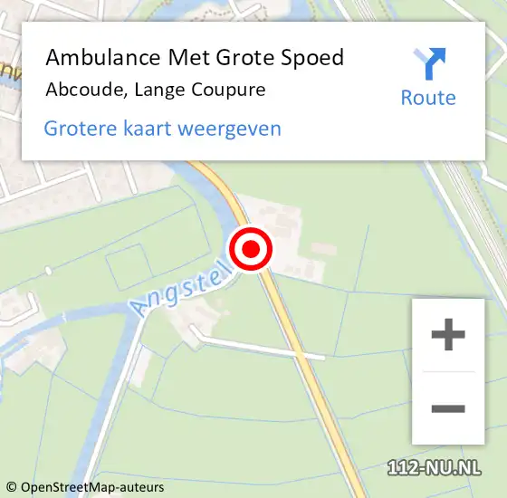 Locatie op kaart van de 112 melding: Ambulance Met Grote Spoed Naar Abcoude, Lange Coupure op 23 juni 2017 18:04