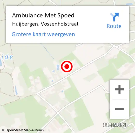 Locatie op kaart van de 112 melding: Ambulance Met Spoed Naar Huijbergen, Vossenholstraat op 23 juni 2017 20:27