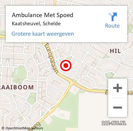 Locatie op kaart van de 112 melding: Ambulance Met Spoed Naar Kaatsheuvel, Schelde op 24 juni 2017 18:25