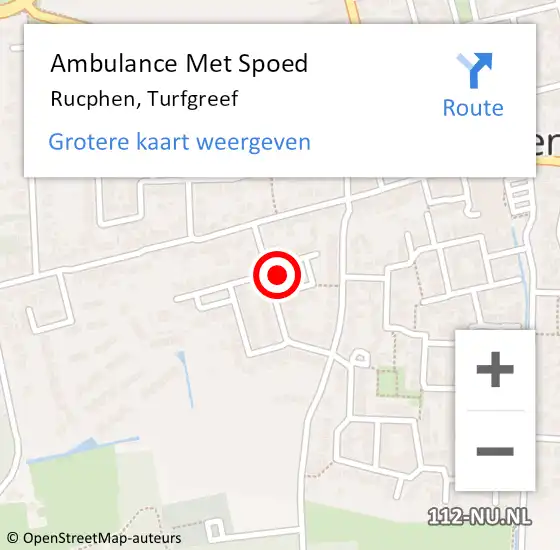 Locatie op kaart van de 112 melding: Ambulance Met Spoed Naar Rucphen, Turfgreef op 26 juni 2017 13:42