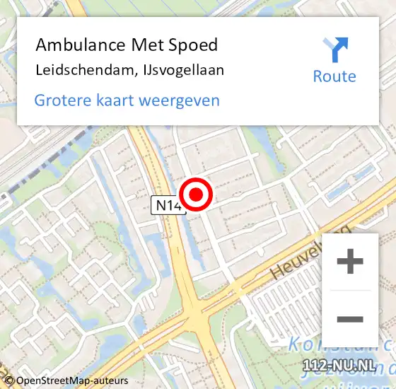 Locatie op kaart van de 112 melding: Ambulance Met Spoed Naar Leidschendam, IJsvogellaan op 27 juni 2017 04:48