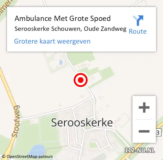 Locatie op kaart van de 112 melding: Ambulance Met Grote Spoed Naar Serooskerke Schouwen, Oude Zandweg op 28 juni 2017 08:02