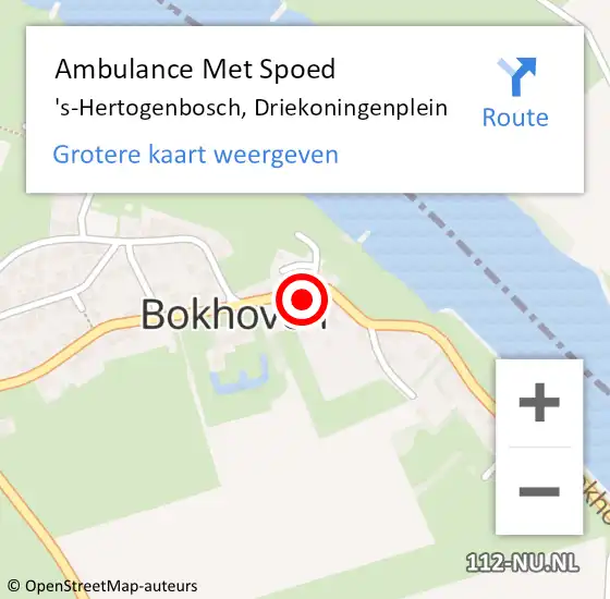 Locatie op kaart van de 112 melding: Ambulance Met Spoed Naar 's-Hertogenbosch, Driekoningenplein op 28 juni 2017 17:42