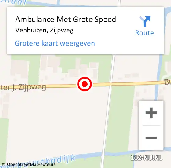 Locatie op kaart van de 112 melding: Ambulance Met Grote Spoed Naar Venhuizen, Burgemeester J Zijpweg op 29 juni 2017 09:15