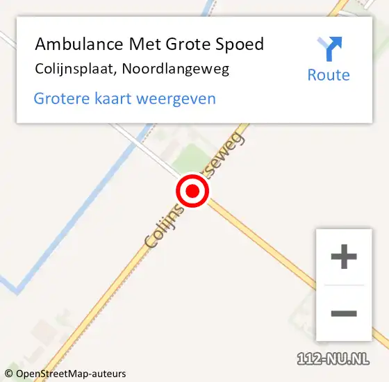 Locatie op kaart van de 112 melding: Ambulance Met Grote Spoed Naar Colijnsplaat, Noordlangeweg op 29 juni 2017 10:47