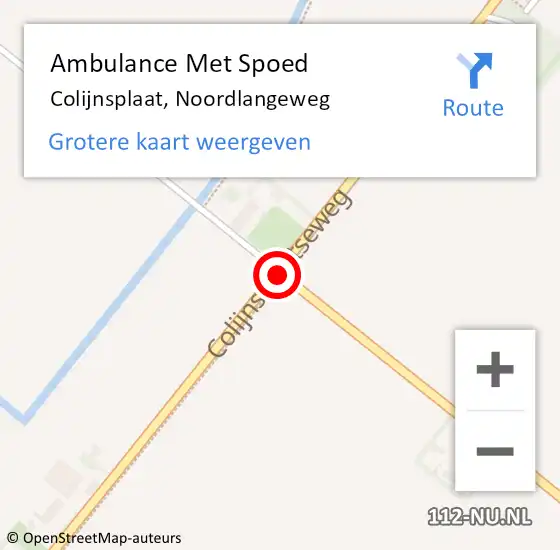Locatie op kaart van de 112 melding: Ambulance Met Spoed Naar Colijnsplaat, Noordlangeweg op 29 juni 2017 10:54