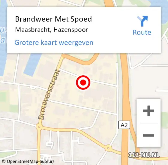 Locatie op kaart van de 112 melding: Brandweer Met Spoed Naar Maasbracht, Hazenspoor op 29 juni 2017 14:46
