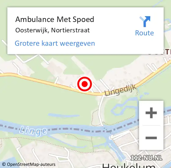 Locatie op kaart van de 112 melding: Ambulance Met Spoed Naar Oosterwijk, Nortierstraat op 29 juni 2017 20:20