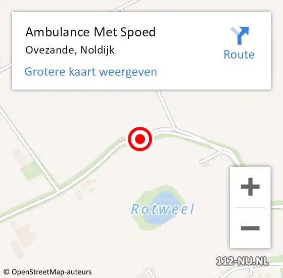 Locatie op kaart van de 112 melding: Ambulance Met Spoed Naar Ovezande, Noldijk op 29 juni 2017 21:04