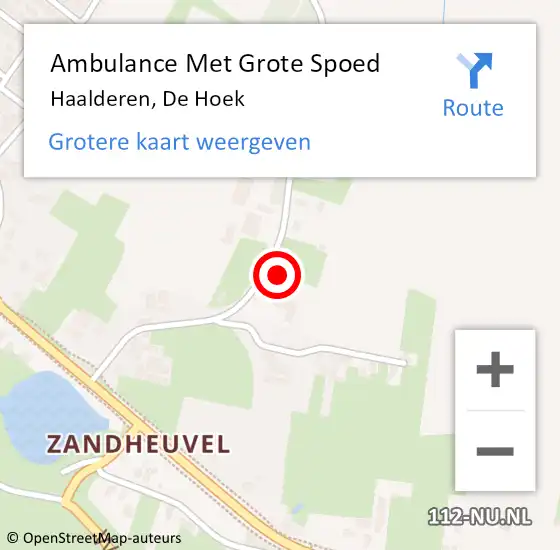 Locatie op kaart van de 112 melding: Ambulance Met Grote Spoed Naar Haalderen, De Hoek op 29 juni 2017 22:00