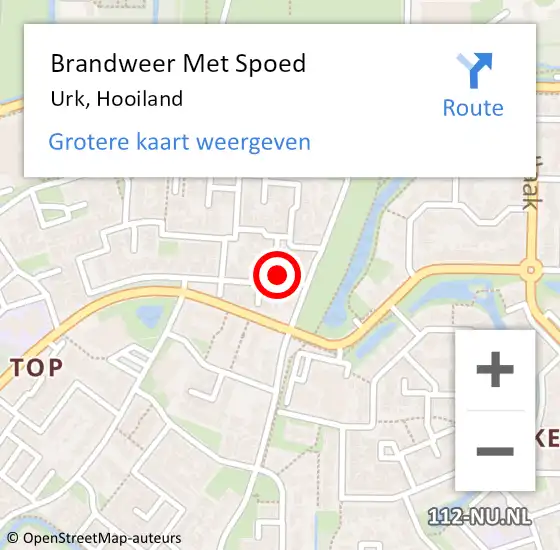 Locatie op kaart van de 112 melding: Brandweer Met Spoed Naar Urk, Hooiland op 3 juli 2017 07:01