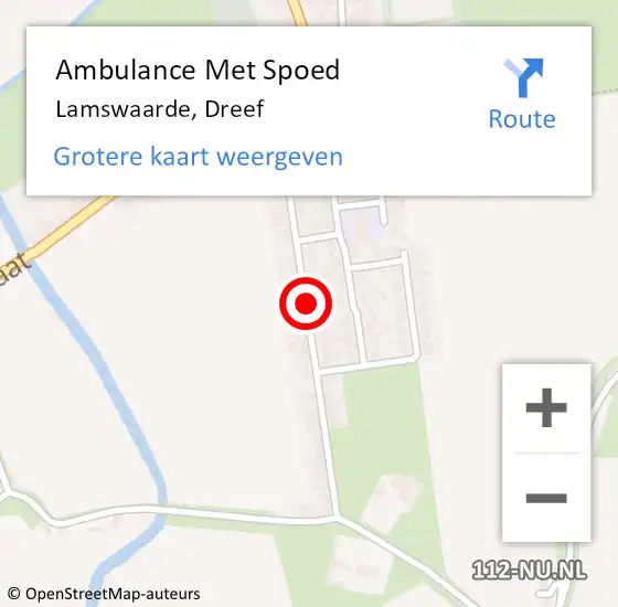 Locatie op kaart van de 112 melding: Ambulance Met Spoed Naar Lamswaarde, Dreef op 3 juli 2017 16:15