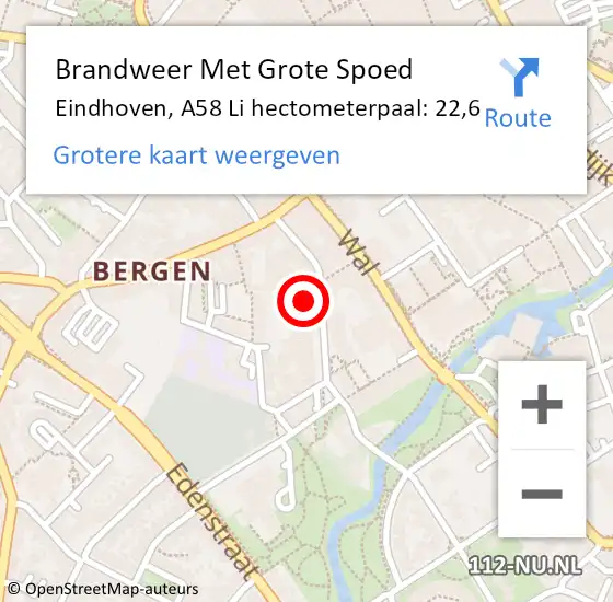 Locatie op kaart van de 112 melding: Brandweer Met Grote Spoed Naar Eindhoven, A50 Li hectometerpaal: 96,9 op 4 juli 2017 12:55