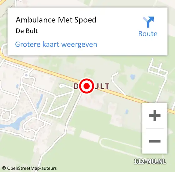 Locatie op kaart van de 112 melding: Ambulance Met Spoed Naar De Bult op 4 juli 2017 13:02