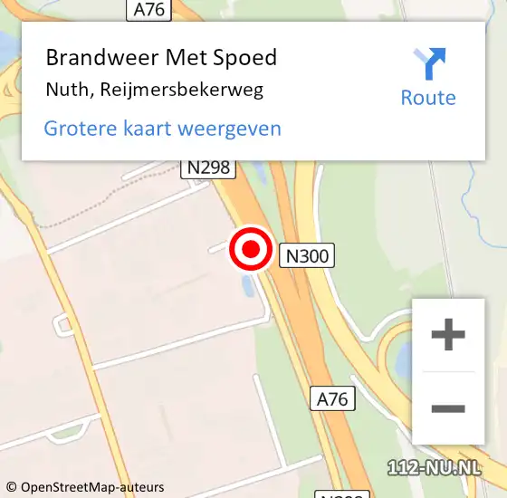 Locatie op kaart van de 112 melding: Brandweer Met Spoed Naar Nuth, Reijmersbekerweg op 8 juli 2017 00:45