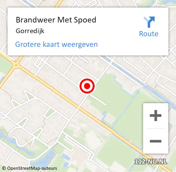 Locatie op kaart van de 112 melding: Brandweer Met Spoed Naar Gorredijk op 8 juli 2017 12:34