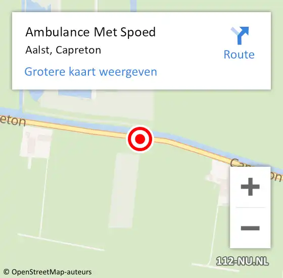 Locatie op kaart van de 112 melding: Ambulance Met Spoed Naar Aalst, Capreton op 9 juli 2017 16:34