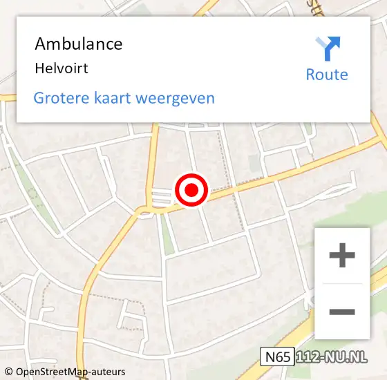 Locatie op kaart van de 112 melding: Ambulance Helvoirt op 9 juli 2017 21:09