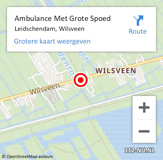Locatie op kaart van de 112 melding: Ambulance Met Grote Spoed Naar Leidschendam, Wilsveen op 13 juli 2017 13:04