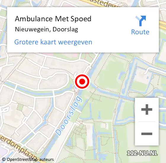 Locatie op kaart van de 112 melding: Ambulance Met Spoed Naar Nieuwegein, Doorslag op 13 juli 2017 16:26