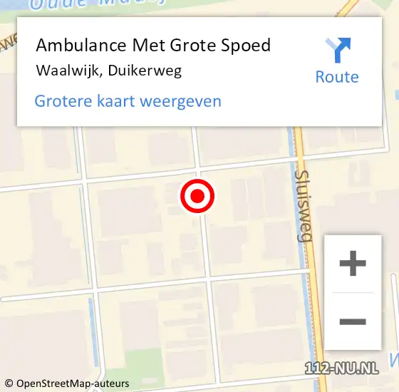 Locatie op kaart van de 112 melding: Ambulance Met Grote Spoed Naar Waalwijk, Duikerweg op 14 juli 2017 20:00