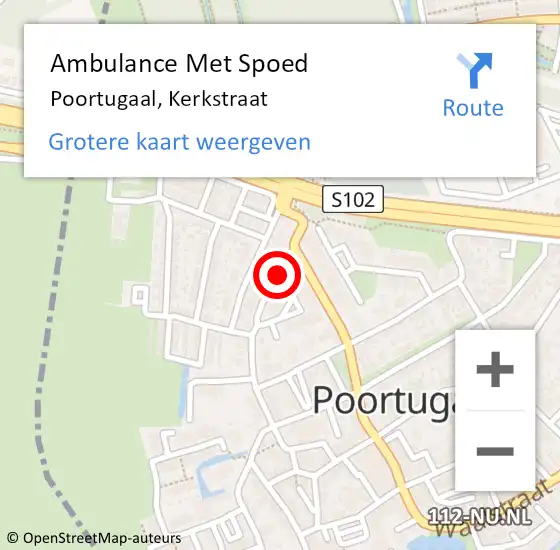 Locatie op kaart van de 112 melding: Ambulance Met Spoed Naar Poortugaal, Kerkstraat op 15 juli 2017 22:35