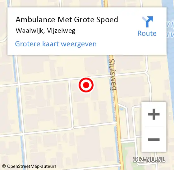 Locatie op kaart van de 112 melding: Ambulance Met Grote Spoed Naar Waalwijk, Vijzelweg op 17 juli 2017 17:03