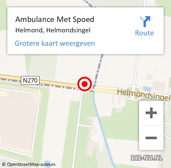 Locatie op kaart van de 112 melding: Ambulance Met Spoed Naar Helmond, Helmondsingel op 18 juli 2017 16:18