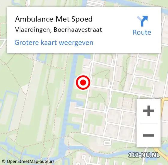 Locatie op kaart van de 112 melding: Ambulance Met Spoed Naar Vlaardingen, Boerhaavestraat op 19 juli 2017 00:14