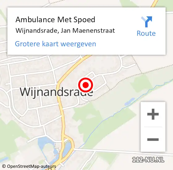 Locatie op kaart van de 112 melding: Ambulance Met Spoed Naar Wijnandsrade, Jan Maenenstraat op 27 januari 2014 14:05