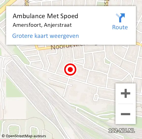 Locatie op kaart van de 112 melding: Ambulance Met Spoed Naar Amersfoort, Anjerstraat op 20 juli 2017 07:23