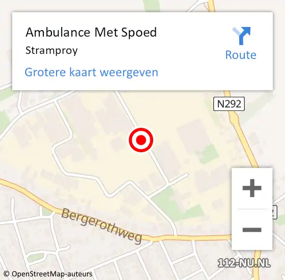 Locatie op kaart van de 112 melding: Ambulance Met Spoed Naar Stramproy op 20 juli 2017 15:50