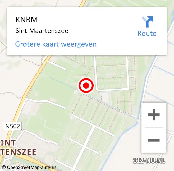 Locatie op kaart van de 112 melding: KNRM Sint Maartenszee op 21 juli 2017 16:28