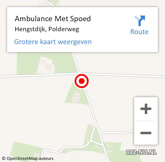 Locatie op kaart van de 112 melding: Ambulance Met Spoed Naar Hengstdijk, Polderweg op 22 juli 2017 04:20