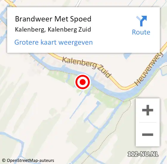 Locatie op kaart van de 112 melding: Brandweer Met Spoed Naar Kalenberg, Kalenberg Zuid op 22 juli 2017 16:13