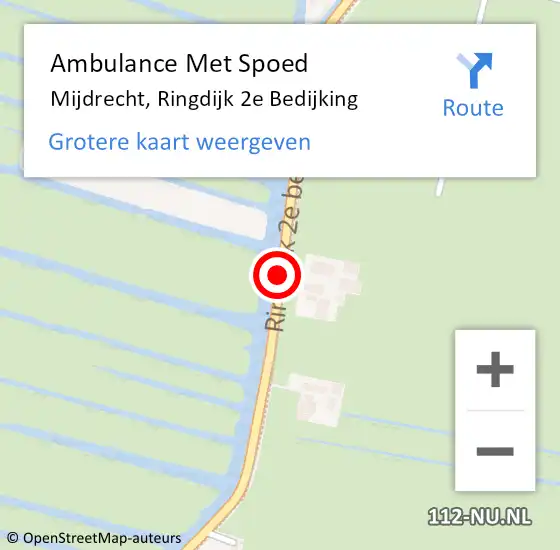 Locatie op kaart van de 112 melding: Ambulance Met Spoed Naar Mijdrecht, Ringdijk 2e Bedijking op 23 juli 2017 09:39