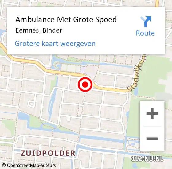 Locatie op kaart van de 112 melding: Ambulance Met Grote Spoed Naar Eemnes, Binder op 23 juli 2017 09:43