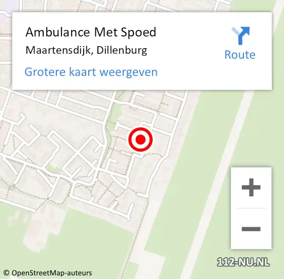 Locatie op kaart van de 112 melding: Ambulance Met Spoed Naar Maartensdijk, Dillenburg op 23 juli 2017 14:43