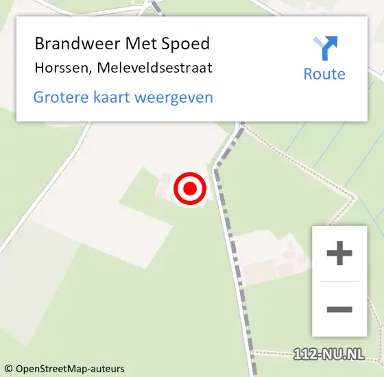 Locatie op kaart van de 112 melding: Brandweer Met Spoed Naar Horssen, Meleveldsestraat op 23 juli 2017 15:27