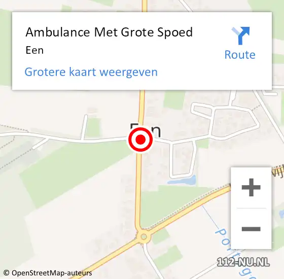 Locatie op kaart van de 112 melding: Ambulance Met Grote Spoed Naar Een op 24 juli 2017 13:54