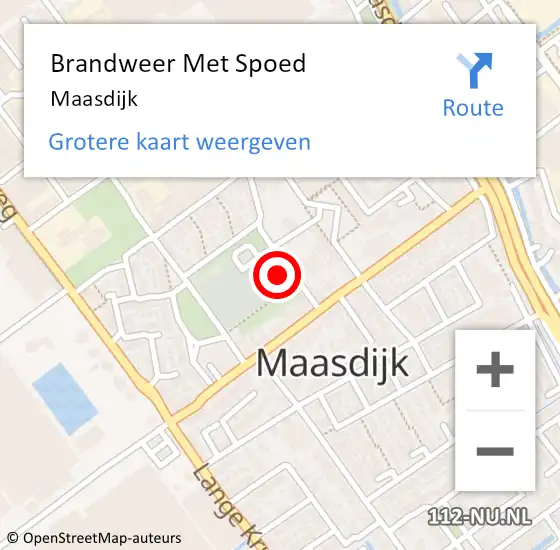 Locatie op kaart van de 112 melding: Brandweer Met Spoed Naar Maasdijk op 25 juli 2017 06:38