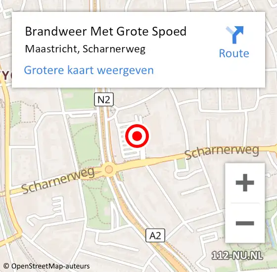 Locatie op kaart van de 112 melding: Brandweer Met Grote Spoed Naar Maastricht, Scharnerweg op 26 juli 2017 14:19