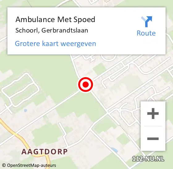 Locatie op kaart van de 112 melding: Ambulance Met Spoed Naar Schoorl, Gerbrandtslaan op 26 juli 2017 16:54