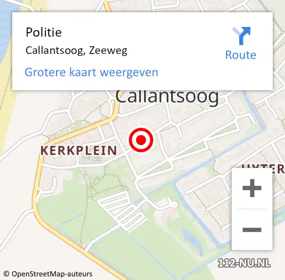 Locatie op kaart van de 112 melding: Politie Callantsoog, Zeeweg op 26 juli 2017 21:22