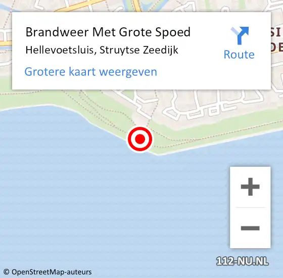 Locatie op kaart van de 112 melding: Brandweer Met Grote Spoed Naar Hellevoetsluis, Struytse Zeedijk op 28 juli 2017 10:25